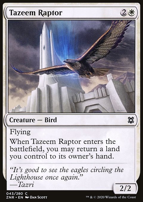 Tazeem Raptor, Zendikar Rising #43, Magic: The Gathering card