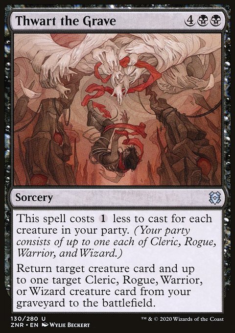 Thwart the Grave, Zendikar Rising #130, Magic: The Gathering card