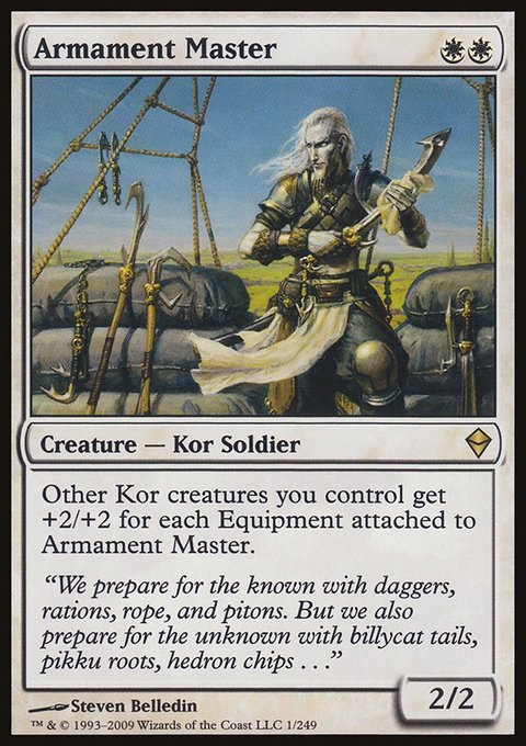 Armament Master, Zendikar #1, Magic: The Gathering card