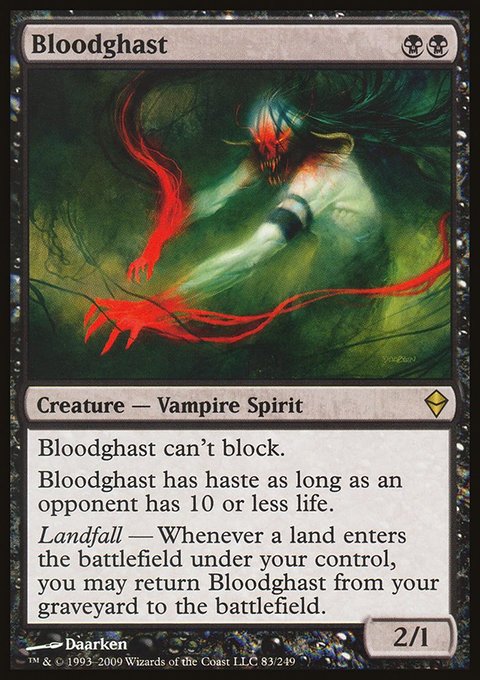 Bloodghast, Zendikar #83, Magic: The Gathering card