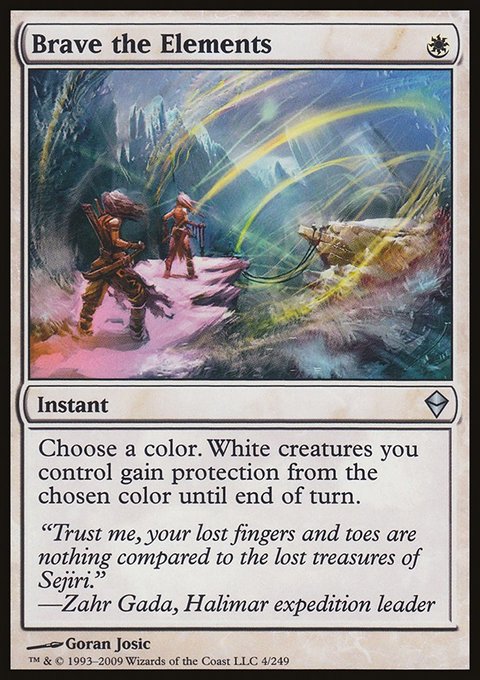 Brave the Elements, Zendikar #4, Magic: The Gathering card