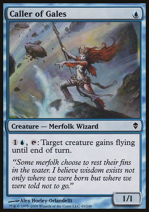 Caller of Gales, Zendikar #43, Magic: The Gathering card