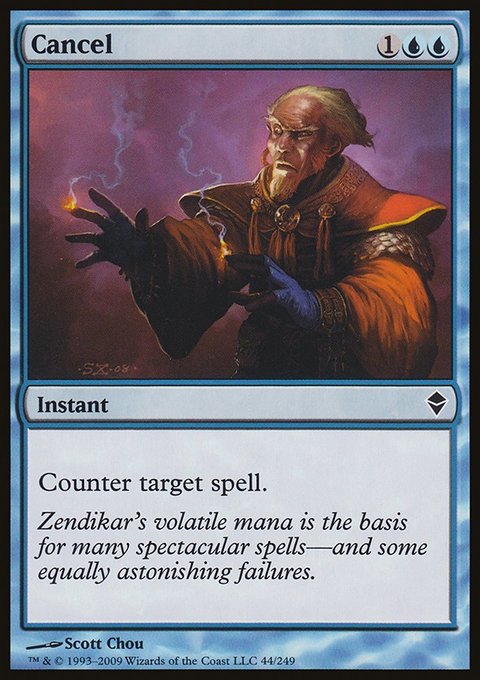 Cancel, Zendikar #44, Magic: The Gathering card