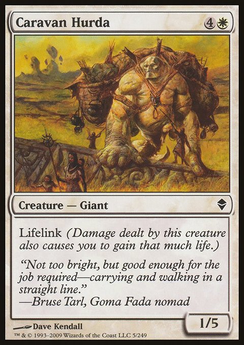 Caravan Hurda, Zendikar #5, Magic: The Gathering card