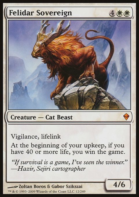 Felidar Sovereign, Zendikar #12, Magic: The Gathering card