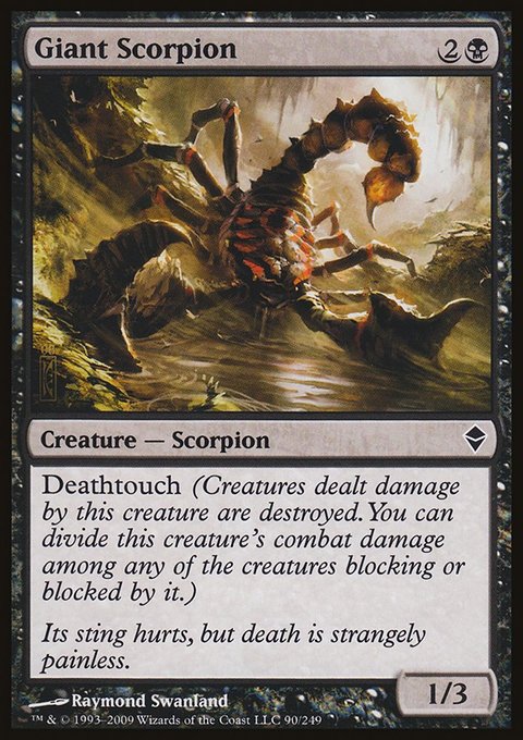 Giant Scorpion, Zendikar #90, Magic: The Gathering card
