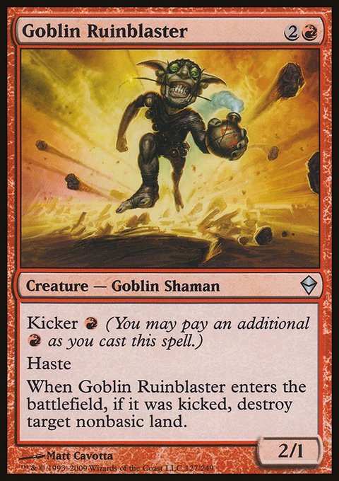 Goblin Ruinblaster, Zendikar #127, Magic: The Gathering card