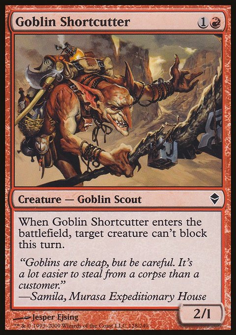 Goblin Shortcutter, Zendikar #128, Magic: The Gathering card