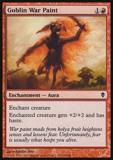 Goblin War Paint, Zendikar #129, Magic: The Gathering card