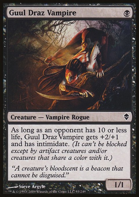 Guul Draz Vampire, Zendikar #93, Magic: The Gathering card