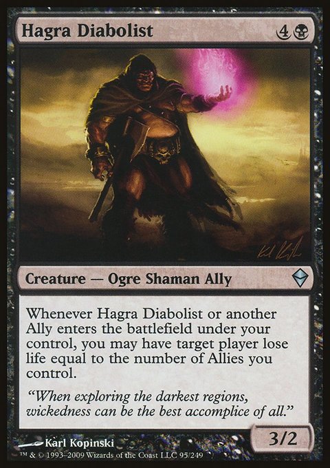 Hagra Diabolist, Zendikar #95, Magic: The Gathering card