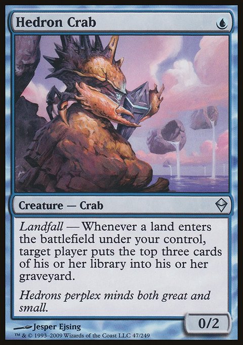 Hedron Crab, Zendikar #47, Magic: The Gathering card