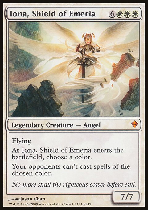 Iona, Shield of Emeria, Zendikar #13, Magic: The Gathering card