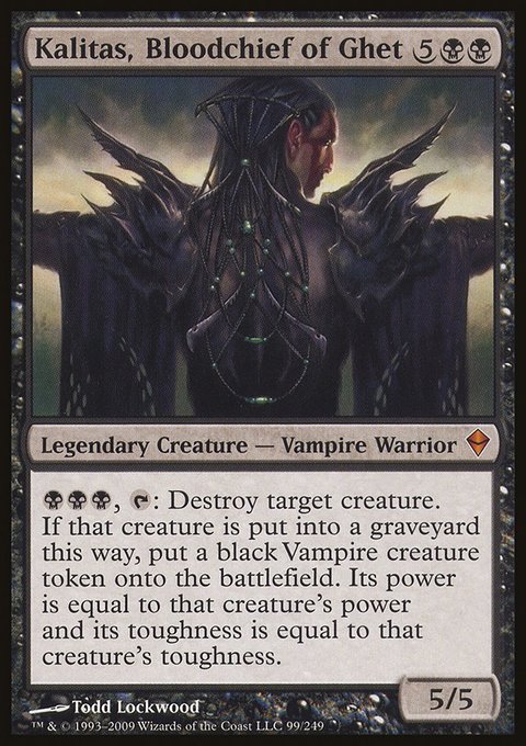 Kalitas, Bloodchief of Ghet, Zendikar #99, Magic: The Gathering card