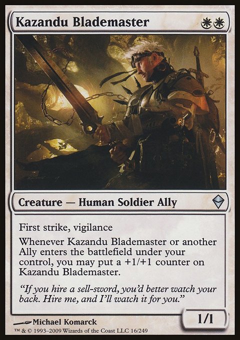 Kazandu Blademaster, Zendikar #16, Magic: The Gathering card