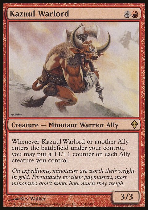 Kazuul Warlord, Zendikar #134, Magic: The Gathering card