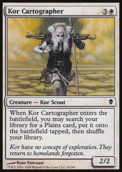 Kor Cartographer, Zendikar #18, Magic: The Gathering card