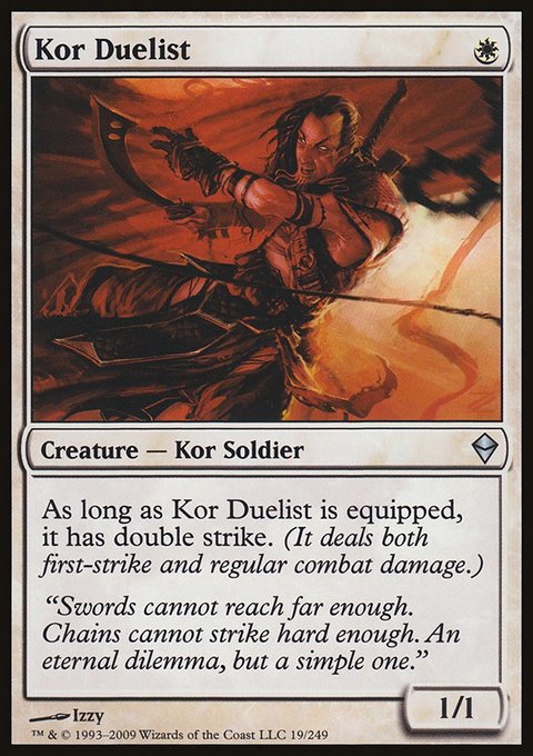 Kor Duelist, Zendikar #19, Magic: The Gathering card