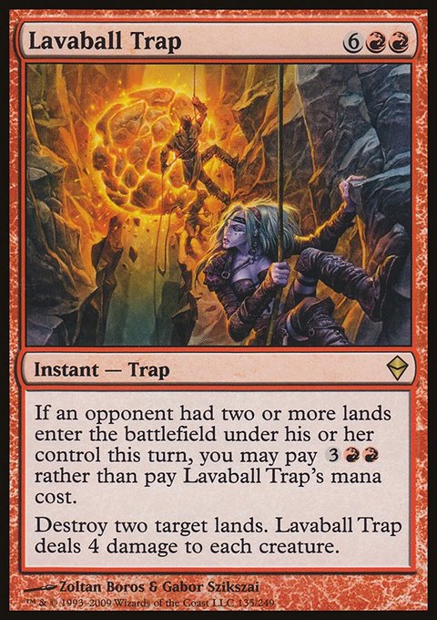 Lavaball Trap, Zendikar #135, Magic: The Gathering card