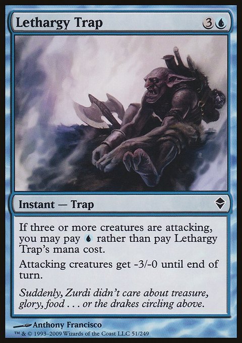 Lethargy Trap, Zendikar #51, Magic: The Gathering card