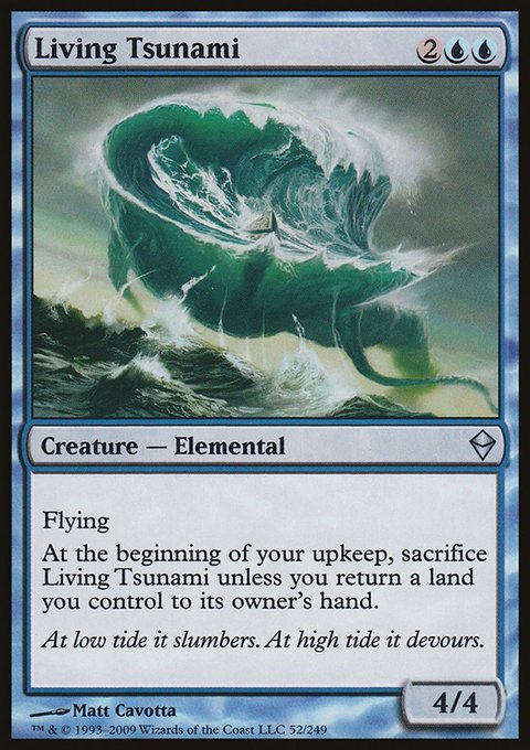 Living Tsunami, Zendikar #52, Magic: The Gathering card