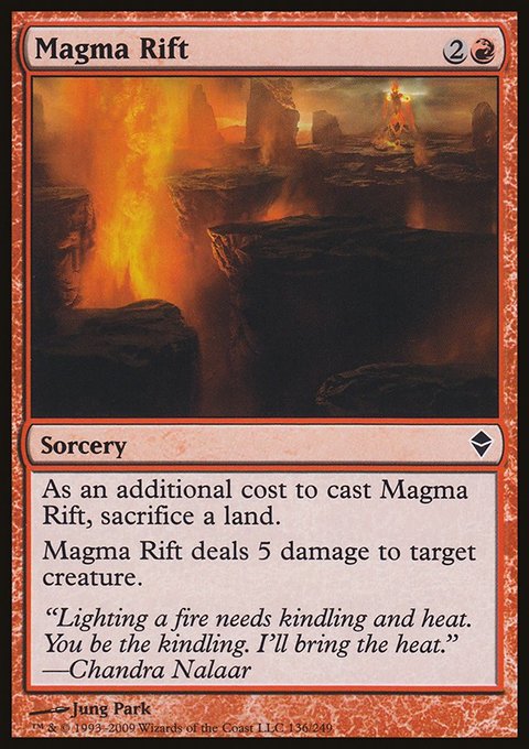 Magma Rift, Zendikar #136, Magic: The Gathering card