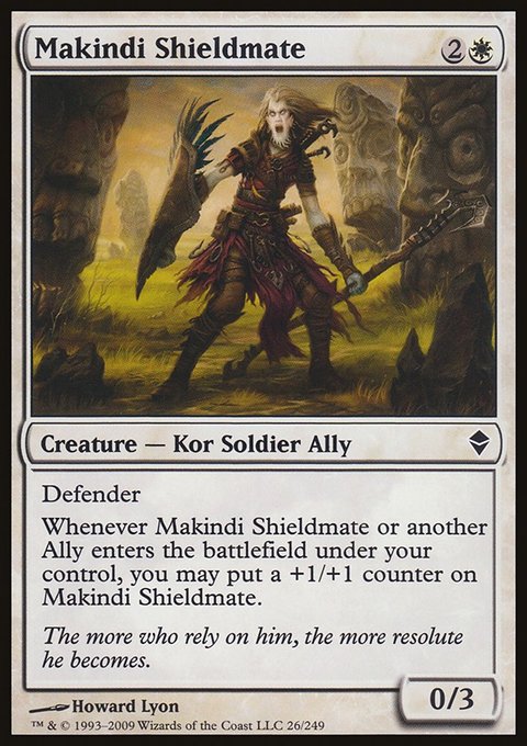 Makindi Shieldmate, Zendikar #26, Magic: The Gathering card