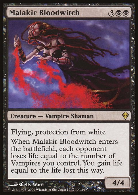 Malakir Bloodwitch, Zendikar #100, Magic: The Gathering card