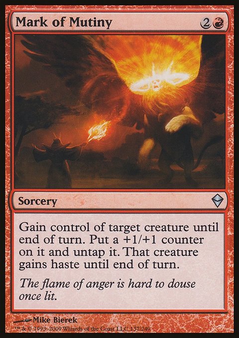 Mark of Mutiny, Zendikar #137, Magic: The Gathering card