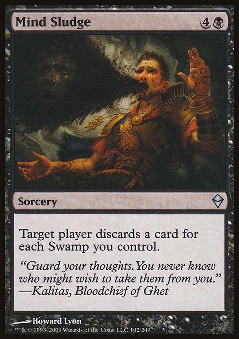 Mind Sludge, Zendikar #102, Magic: The Gathering card