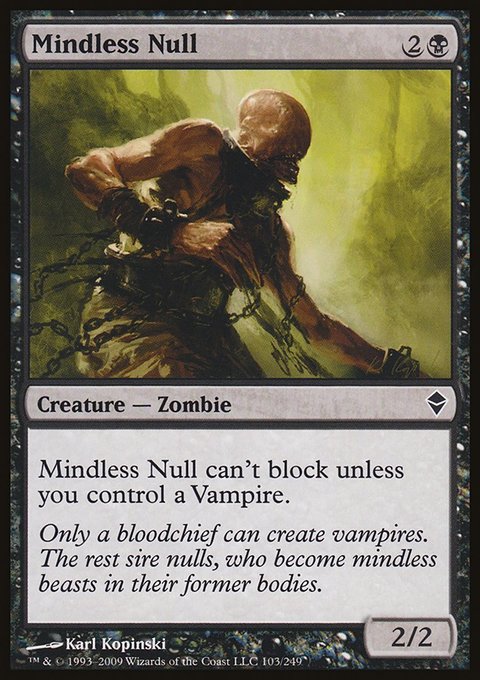 Mindless Null, Zendikar #103, Magic: The Gathering card