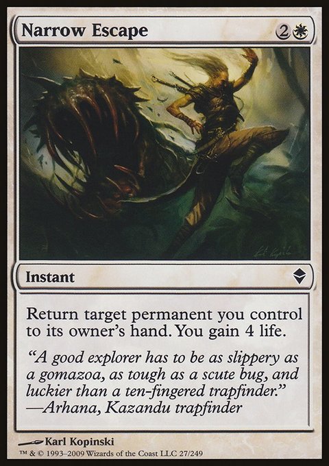 Narrow Escape, Zendikar #27, Magic: The Gathering card
