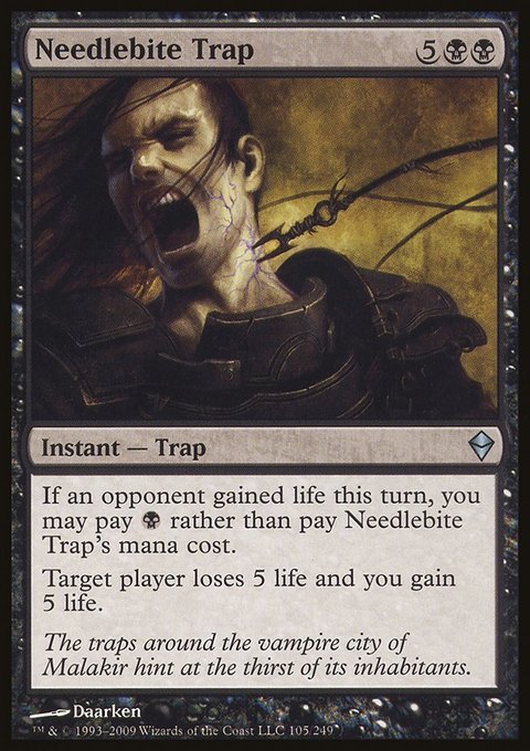 Needlebite Trap, Zendikar #105, Magic: The Gathering card