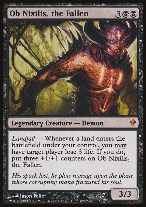 Ob Nixilis, the Fallen, Zendikar #107, Magic: The Gathering card