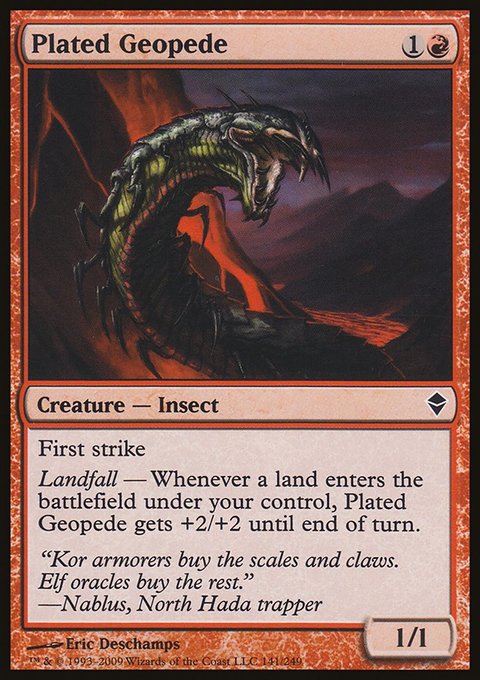 Plated Geopede, Zendikar #141, Magic: The Gathering card