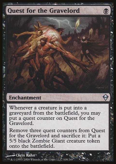 Quest for the Gravelord, Zendikar #108, Magic: The Gathering card