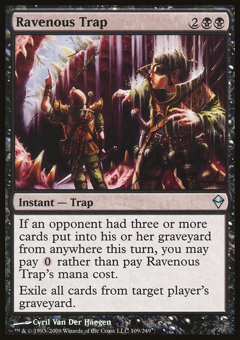 Ravenous Trap, Zendikar #109, Magic: The Gathering card