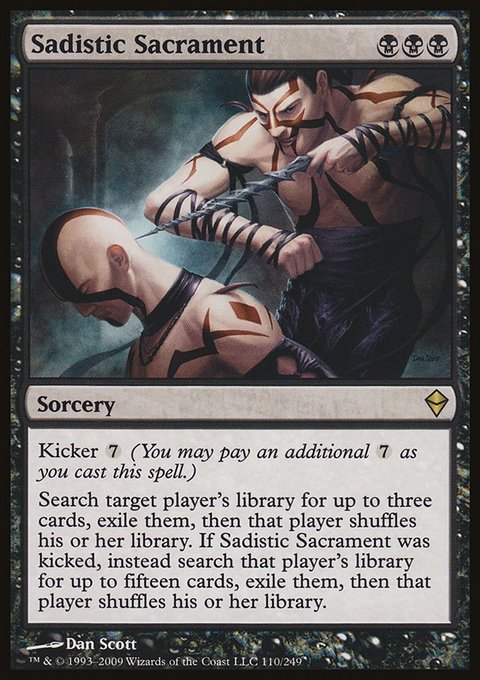 Sadistic Sacrament, Zendikar #110, Magic: The Gathering card