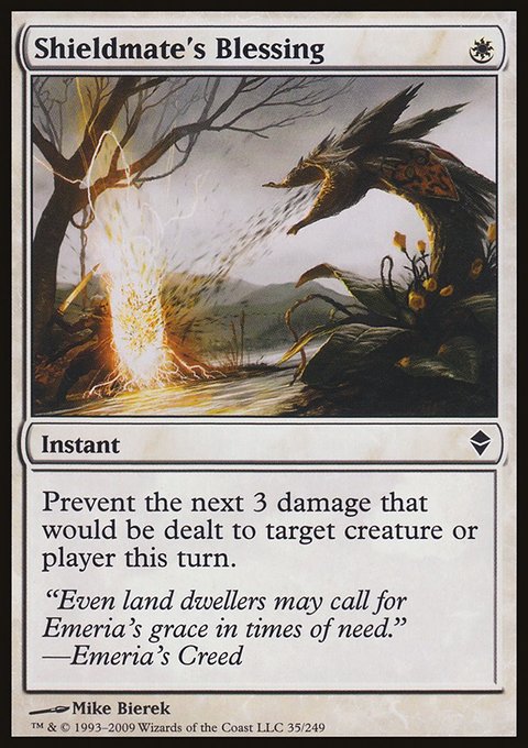 Shieldmate's Blessing, Zendikar #35, Magic: The Gathering card
