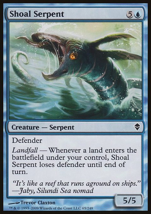 Shoal Serpent, Zendikar #65, Magic: The Gathering card