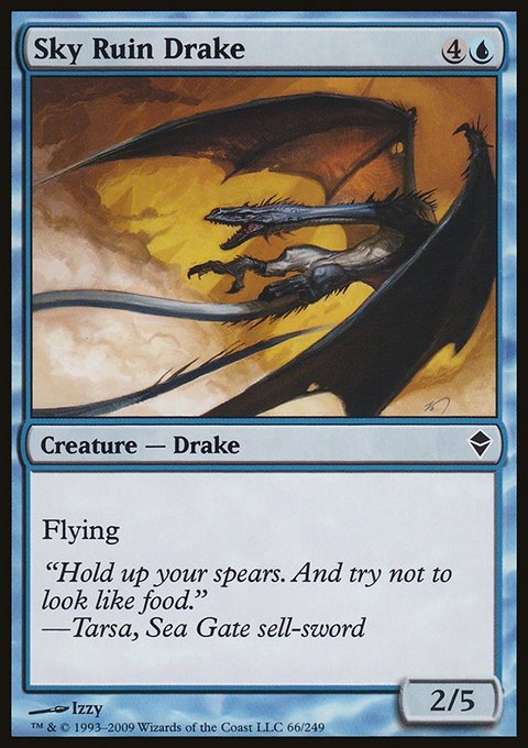 Sky Ruin Drake, Zendikar #66, Magic: The Gathering card