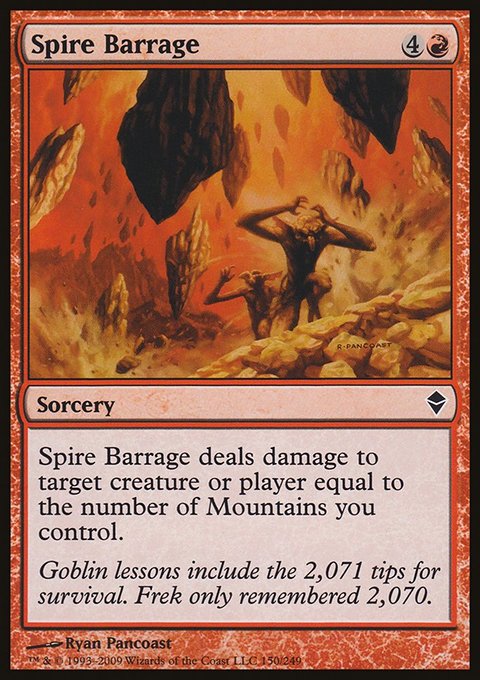 Spire Barrage, Zendikar #150, Magic: The Gathering card
