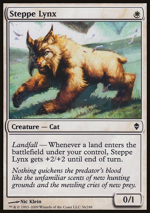 Steppe Lynx, Zendikar #36, Magic: The Gathering card