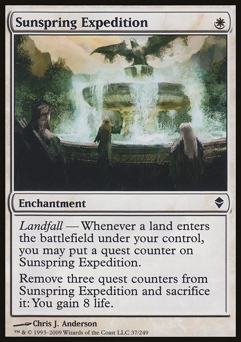 Sunspring Expedition, Zendikar #37, Magic: The Gathering card