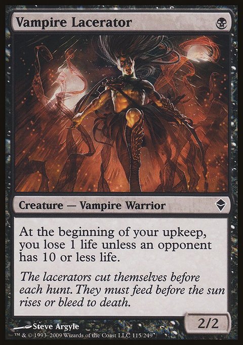 Vampire Lacerator, Zendikar #115, Magic: The Gathering card