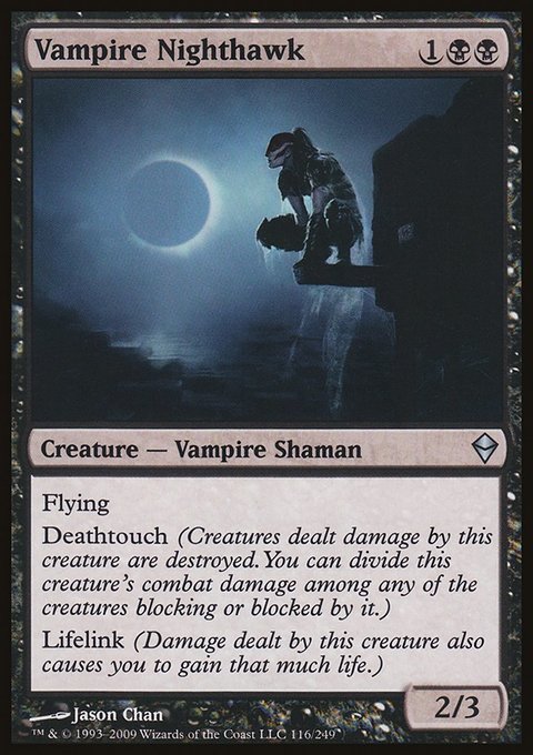 Vampire Nighthawk, Zendikar #116, Magic: The Gathering card