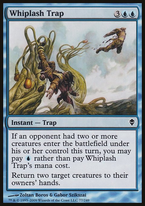 Whiplash Trap, Zendikar #77, Magic: The Gathering card