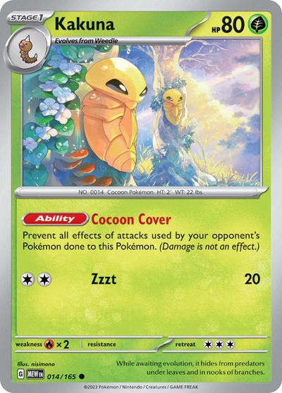 Kakuna, 151 #14, Pokémon TCG card