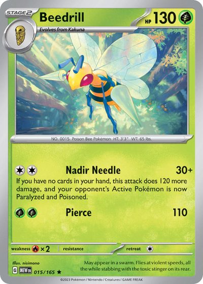 Beedrill, 151 #15, Pokémon TCG card
