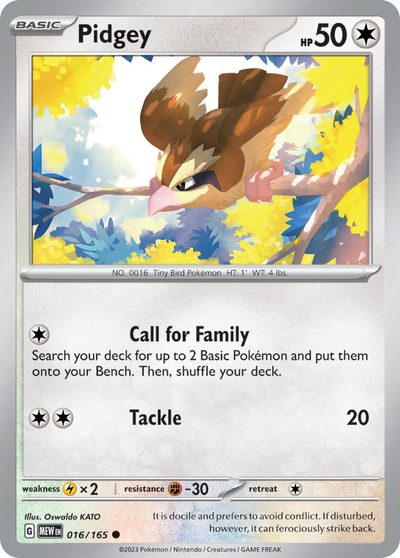 Pidgey, 151 #16, Pokémon TCG card